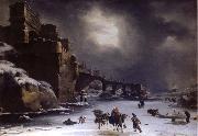 Rembrandt Harmensz Van Rijn City wall in the winter Sweden oil painting artist